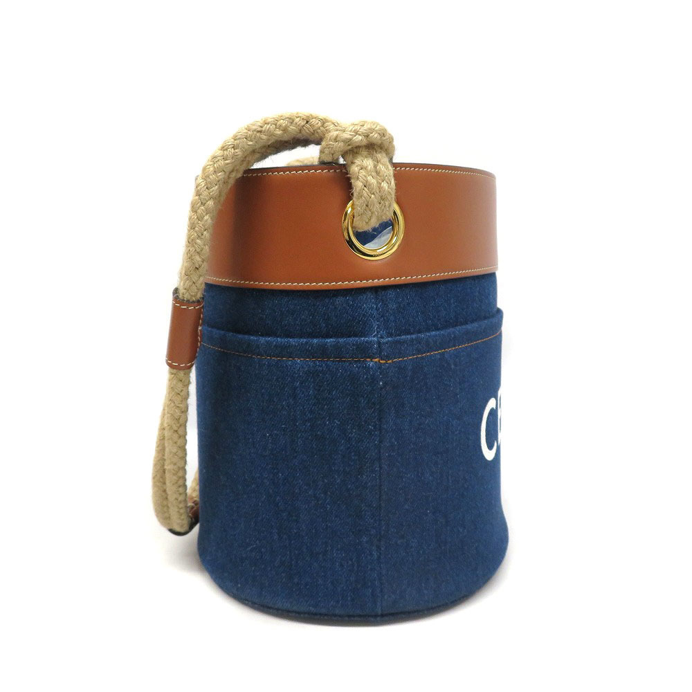 CELINE Bucket Bag Denim Leather Blue - Picture 4 of 11